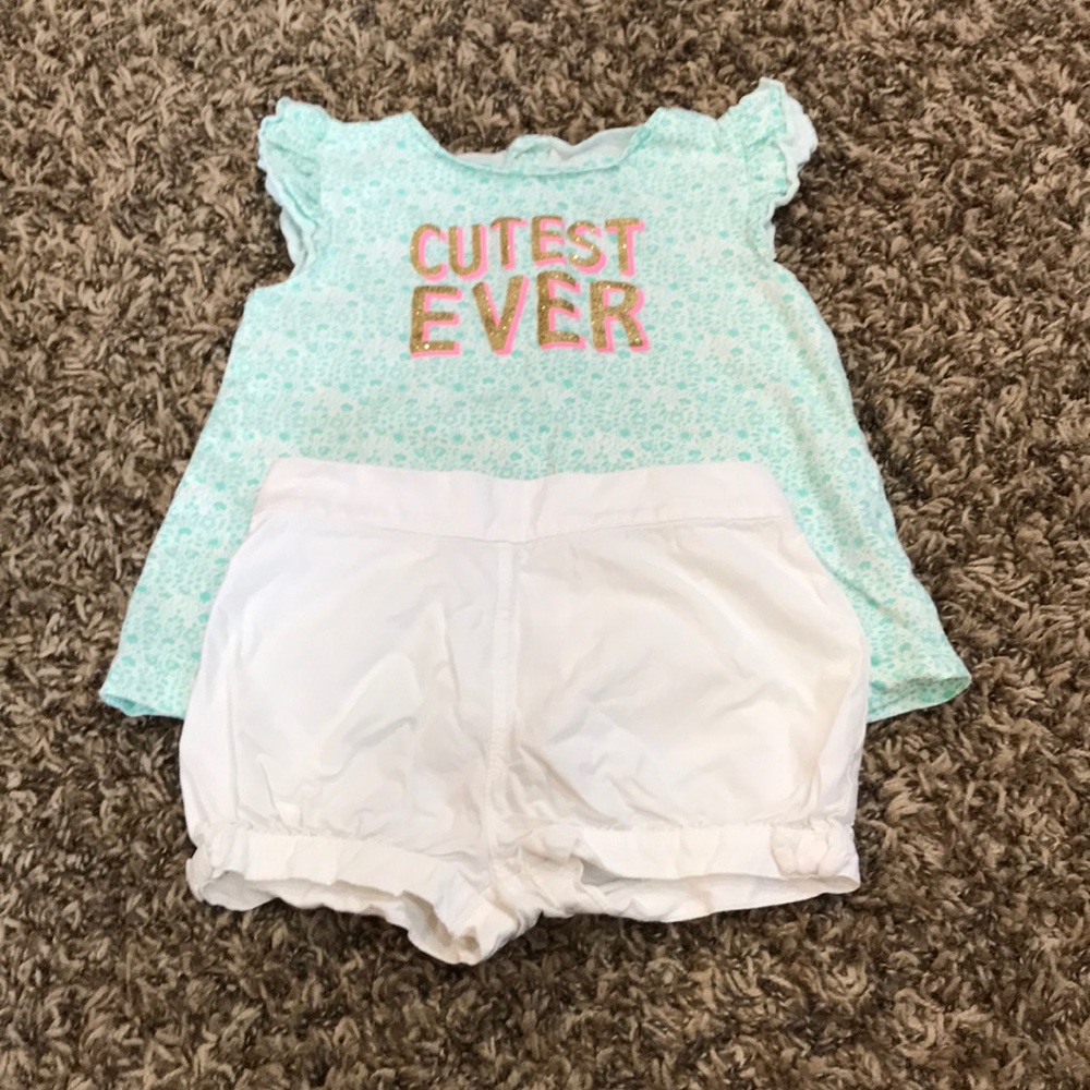 Matching shorts and shirt